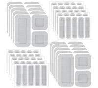 AiQInu 80 Piezas Mosquiteras para Ventanas Reparación, Parche De Reparación De Malla De Ventana Adhesiva, 3 Tamaños, Negro