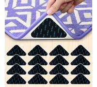 AiQInu Adesivi Antiscivolo per Tappetini, 16 Pezzi Tappeto Gripper Riutilizzabili e Lavabili, Adesivo Antiscivoli Sottotappeto per Pavimenti in Legno