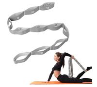 AiQInu Banda de Estiramiento de Yoga, Ajustable Stretch Bandas con 11 Anillos, Bandas Elasticas Fitness para Pilates, Yoga, Latino, Gimnasia
