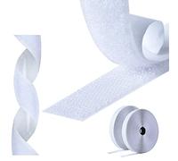 AIQInu Belcro Adhesivo Doble Cara,8 Metros Hook y Loop Auto Adhesivo,20mm Ancho Reutilizable Nylon Doble Cinta Cara Extra Fuerte para Oficina,Doméstica,Bricolaje