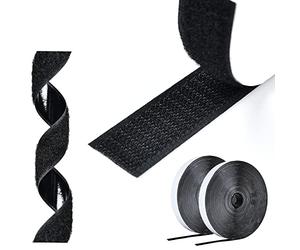 AIQInu Belcro Adhesivo Doble Cara,8 Metros Hook y Loop Auto Adhesivo,20mm Ancho Reutilizable Nylon Doble Cinta Cara Extra Fuerte para Oficina,Doméstica,Bricolaje