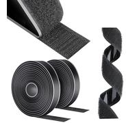 AiQInu Belcro Adhesivo Fuerte, 10m x 20mm Doble Cara Reutilizable, Hook Y Loop Auto Adhesivo Para Doméstica y Bricolaje