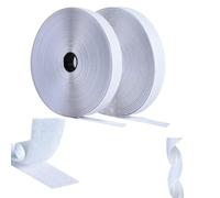 AIQInu Belcro Adhesivo Fuerte, 5m X 30 mm Reutilizable Nylon Doble Cinta Cara, Cinta Adhesiva Doble Cara, Nylon Hook y Loop Auto Adhesivo para Oficina, Doméstica,Bricolaje