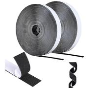 AIQInu Belcro Adhesivo Fuerte, 5m X18mm Reutilizable Nylon Doble Cinta Cara, Cinta Adhesiva Doble Cara, Nylon Hook y Loop Auto Adhesivo para Oficina, Doméstica,Bricolaje