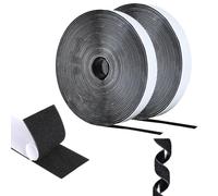 AIQInu Belcro Adhesivo Fuerte, 8m X30mm Reutilizable Nylon Doble Cinta Cara, Cinta Adhesiva Doble Cara, Nylon Hook y Loop Auto Adhesivo para Oficina, Doméstica,Bricolaje