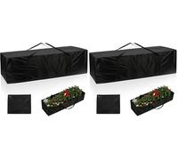 AiQInu Bolsa de Almacenamiento para Cojines Jardín, Oxford Funda Cojines Exterior Impermeable, Funda Cojín Bolsos con Asa de Transporte - 173x76x51cm (Paquete de 2)