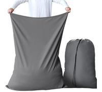AiQInu Bolsa de Lavandería Plegable, 2 Unidades Grandes Bolsas de Ropa con Cordón, Organizador Material Antidesgarros para Cuarto de Lavado Cocina Dormitorio Hotel de Viaje 70 x 115cm