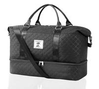 AiQInu Bolsa de Viaje 42L con Compartimento para Zapatos,Bolsa de Deporte 57X32X23CM, Bolsa de Mano Equipaje,Plegable Bolsa Viaje Impermeable Ligera Bolsas de Viaje para Hombre y Mujer