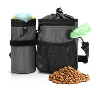 AiQInu Bolsa Premios Perro, Bolsa de Golosinas para Perros con Bolsa Desmontable para Botella de Agua, Bolsa de Comida Perros para Adiestramiento