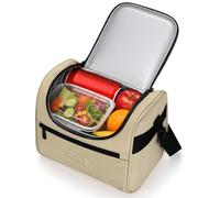 AiQInu Bolsa Termica Porta Alimentos 8.5L, Bolso Comida Trabajo Hombre y Mujer, Bolsa Porta Alimentos con Correa Ajustable, Aislamiento 3 Capas, Portátil Lunch Bag para Trabajo, Escuela, Picnic