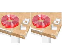 AiQInu Bordes Esquineras Protectoras Bebe 600cm, Muebles Protector Bordes Bebe y 4 Protege Esquinas, Protector Borde para Mesas y Muebles (Paquete de 2)