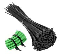 AiQInu Bridas de Plastico para Cables 200mm x 4.8mm, 100Piezas Bridas Pequeñas Profesionales, 21kg de Resistencia a la tracción,Resistente a temperatura, Para Oficina, Hogar, Exteriores, al jardín