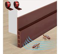 AiQInu Burlete Puerta Entrada,Juego de 2,Junta de Repuesto Autoadhesiva,Junta de Soporte de Puerta Recortable,Adecuada para Insonorización,Control de Plagas,100 * 5cm(Marrón)