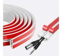 AiQInu Cable Canaleta Cables Pared Adhesivo,Cables Canaleta,Cables Esconder, para Todos Los Cables De Alimentación, Hogar, Oficina, Escuela, Sala De Servidores,30mm X 3 Metros, Blanco