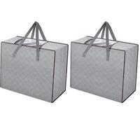 AiQInu Cajas Almacenaje Ropa, 90L Plegable Bolsa Almacenamiento de Ropa de Gran Capacidad (1pc) (Paquete de 2)