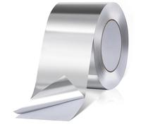 AiQInu Cinta de Aluminio 50mmX50m,Cinta Aluminio Adhesiva Impermeable y Resistente al Calor,Cinta Selladora Metálica para Conductos de Aire Altas y Bajas Temperaturas