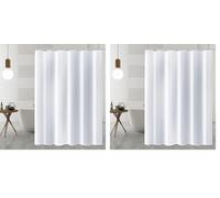 AiQInu Cortina de Ducha,Cortina de Baño 100% Polyester, Impermeable Antimoho Lavable Ecológica 180 x 180cm con 12 Ganchos (Paquete de 2)