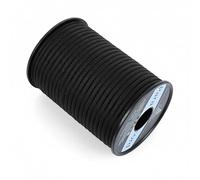 AiQInu Cuerda Paracord 4mm, 30M Bobina Cuerda de Nylon para Bricolaje, Manualidades, Pulseras, Camping, Senderismo, Soporta 250kg, Negro