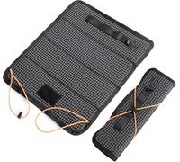 AiQInu Esterilla Camping Impermeable, 35x30cm Alfombrilla Plegable, Cojines de Asiento Ligeros, Cojín Plegable Ultraligero de Nylon para Senderismo, Pesca, Picnic y Acampada, Negro