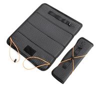 AiQInu Esterilla Plegable, Esterilla Camping Impermeable (35x30cm), Cojín Plegable Esiento con 1 Mosquetón para Acampar Caminatas Parque Picnic - Negro
