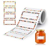 AiQInu Etiquetas Adhesivas,200PCS Personalizadas Etiquetas de Congelació, Escriturable Pegatinas Decorativas para Mermelada, Sobre, Hecha Mano, Bolsa de Regalo