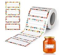 AiQInu Etiquetas Adhesivas,500PCS Personalizadas Etiquetas de Congelació, Escriturable Pegatinas Decorativas para Mermelada, Sobre, Hecha Mano, Bolsa de Regalo