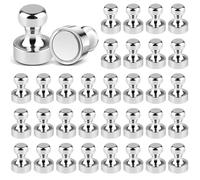 AiQInu Imanes neodimio extrafuertes, 34 unidades, para pizarras magnéticas y neveras