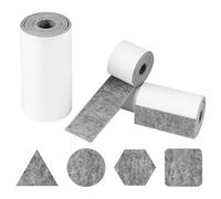 AiQInu Kit de Fieltro Autoadhesivo para Muebles - 3 Rollos de Fieltro Fuerte para Cortar (100x10cm, 100x5cm, 100x2cm), Grosor 5mm - Protectores de Suelo y Patas, Reductor de Ruido