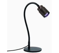 AiQInu Lámpara UV para Uñas, Lámpara LED Manicura Mini Negra, Portátil con Cuello de Cisne Flexible & Interruptor de Pie, 3M Cable, USB