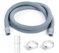AiQInu Manguera de Drenaje de Lavadora,2M Manguera de Desagüe 20mm, Universal, Tubo de Drenaje de Lavavajillas,Extensión de Manguera de Drenaje,con 1 Conector y 2 Abrazadera