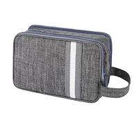 AiQInu Neceser Viaje,Impermeable de Gran Capacidad Neceser Maquillaje,Bolsa de Aseo para Hombre y Mujer Accesorios de Viaje (Gris)