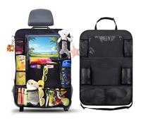 AiQInu Organizador Asiento Trasero Coche, Organizador Asiento Trasero Niños con Mucho Espacio de Almacenamiento Impermeable, Tejido Oxford, 9 Bolsillos