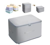 AiQInu Organizador Autocomprimible Que Ahorra Espacio con Cremallera, Bolsa de Almacenamiento de Compresión, Grandes Bolsas Organizadoras Móviles para Edredones, Ropa y Mantas (52x42x60CM)