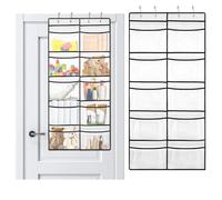 AiQInu Organizador Colgante, Organizador Armario Colgante con 10 Bolsillos, Organizador Puerta ColgantePlegable con Bolsillos y Ganchos para Dormitorio, Sala de Estar y Cocina (125 X 55cm)