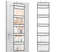 AiQInu Organizador Colgante, Organizador Puerta con 5 Bolsillos y 2 Ganchos, Plegable Estantería Colgante, Adecuado para Organizador de Puerta, Dormitorio, Sala de Estar, Baño (125 X 31.5cm)