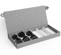 AiQinu Organizador de Estuches para Gafas 6 Compartimentos, Caja de Almacenaje de Viaje de Tejido Oxford con Forro de Algodón-Lino, 38x17x5cm Portagafas Multiusos para Hombre Mujer, Regalo para Amante