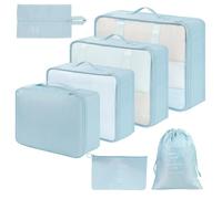 AiQInu Organizador Maleta Viaje 7 Sets, Packing Cubes para Ropa Impermeable, Bolsas Organizadoras Maleta con Bolsa Zapatos