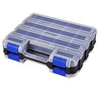 AiQInu Organizador Tornillos 34 Compartimentos, Caja con Compartimentos con Separadores Extraíbles, Caja Organizadora Tornillos para Herramientas, Taller, Garaje, Bricolaje (32x27x8cm)