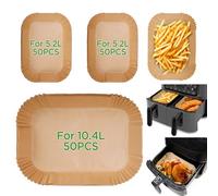 AiQInu Papel Freidora Aire,150 Piezas Pergamino Forro de Papel para Ninja AF500EU Food-Grade BPA Free Papel de Aceite Antiadherente para 10.4L Freidora de Aire y Microondas