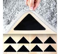 AiQInu Pinzas para Alfombras,8 Piezas Adhesivas Antideslizante para Alfombras, Reutilizable und Lavable Tapete, Alfombra Pinzas para Alfombrilla de Suelo y Baldosas