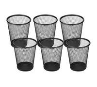AiQInu Portalapices Escritorio 6pcs - Organizador de Escritorio de Metal con Diseño Industrial, Cubilete Boligrafos Apilables para Oficina y Hogar