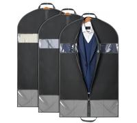 AiQInu Premium Fundas para Ropa, 100x60cm a Prueba de Polvo, Impermeable, Resistente a la Humedad, sin Olores, Resistente al Desgaste Funda Traje Hombre(3PCS)
