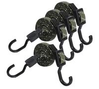 AiQInu Pulpos Elasticos 4 Piezas, 100cm Ajustable Gomas Elasticas con Gancho, Cuerda Elastica 1M para Camping, Mudanzas, Lonas, Portaequipajes, Coches y Bicicletas