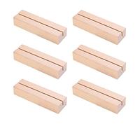 AiQInu Soportes para Tarjetas de Madera, 6 Piezas Titulares Lugar Madera de Haya Estable Marcasitios Madera boda Soporte para Tarjetas de boda Decoración de Mesa (6 Piezas)