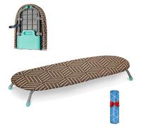 AiQInu Tabla de Planchar Pequeña con Soporte Antideslizante para Plancha, Tabla de Planchar de Mesa Portátil con 2 Fundas Resistentes al Calor, para Viajes y Uso Doméstico