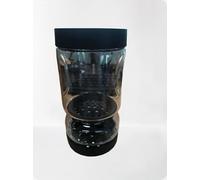 AiQInu Tarro de Vidrio para Encurtidos con Colador, 930ml Contenedor de Fermentación de Doble Capa a Prueba de Fugas, Forma de Reloj de Arena con Perillas para Fecha, Negro