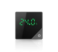 AiQinu Termómetro Acuario, Termometro Digital Pantalla LED (℃/℉) | Mini Termómetro Adhesivo, con Alarma para Temperatura del Agua