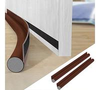 AiQIu Burlete Puerta Entrada, 2 Bloqueadores Burletes Para Puertas, Prueba de Sonido, Reduce Ruido, Mantiene Calor Dentro y Fuera del Frío, Para Puertas Interiores y Exteriores, Marrón