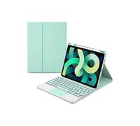 (Air 4 10.9 11, Green Light) Wireless Keyboard Case With Trackpad Pencil Holder For Ipad