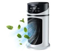 Air acondicionadores, ventilador de ventilador de torre pequeño con AC de 6 velocidades con 300 ml de vapor de aire de 300 ml enfriador de aire 6H Mini aire acondicionado para la oficina en casa, 9